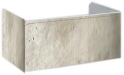 Hatria Grandangolo 75 Masca lavoar baie suspendata 72x49xH36 cm, gri deschis (cement) (y2ahcc)