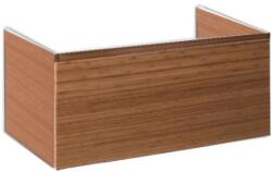 Hatria Grandangolo 100 Masca lavoar baie suspendata 97x49xH36 cm, maro deschis (teak) (y2aekk)