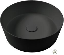 Hatria Chiuveta baie pe blat, negru, rotunda Hatria Happy Hour Slim Alchemy 07: 00 44x44 cm (A0Y1VG06)