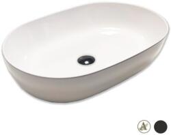 Hatria Chiuveta baie pe blat, negru mat, ovala Hatria Happy Hour Slim 12: 00 Alchemy 57x38 cm (A0Y8AK02)
