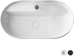 Hatria Lavoar baie pe blat, negru mat, oval Hatria Happy Hour Slim 21: 00 Alchemy 75x38 cm (a0y8ap02)