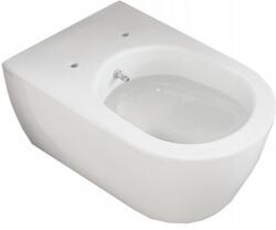 Hatria Vas WC cu bideu suspendat Hatria Fusion Compact Rimless 36x49 cm evacuare orizontala (VBY1XQ01)