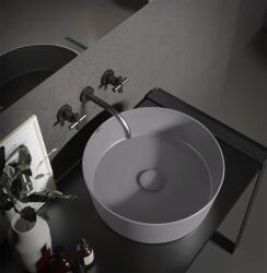 Hatria Lavoar baie pe blat, gri deschis, rotund Hatria Happy Hour Slim Alchemy 07: 00 44x44 cm (A0Y1VG07)