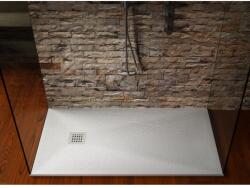 Hatria Cadita dus dreptunghiulara ceramica Hatria Petra H3 Ardesia 140x80 cm, cu sifon inclus si capac alb - forma si dimensiuni ajustabile! alb (pa14008000110)