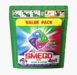 Smego 64 db-os (2x32 db-os) mosókapszula csomag, 4-az-1-ben hatás, színes ruhákhoz (HM-03484)