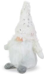 Family Collection Karácsonyi skandináv manó fehér hópelyhes sapkával - 24 cm