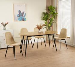 Bogdan Furniture Тра езна маса Мебели Богдан модел Albert, меден дъб/черен