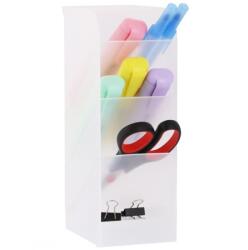 ecarla Fehér, műanyag íróasztal rendszerező (CB18B)