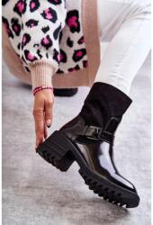 Butosklep Női fekete csizma, magas sarokkal (M623 BLACK__21867)