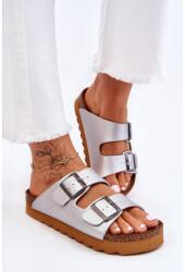 Butosklep Ezüst színű, női Big Star papucs (LL274476 SREBRNY__24108)