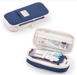 ecarla Nagy, sötétkék tolltartó, három rekesszel (PR03GRAN)