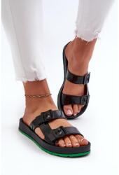 Butosklep Női fekete illatos papucs csatokkal (LL285073__32008)