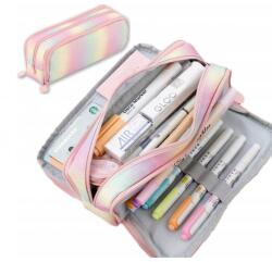 ecarla Nagy, színes, brokátos tolltartó, három rekesszel (PR02)