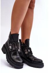 Butosklep Fekete női csizma díszítéssel (MR870-46 BLACK__27657)