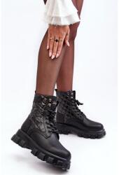 Butosklep Fekete bőr workerek nőknek (MM2N4021 BLACK__27710)