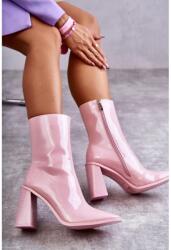 Butosklep Rózsaszín, lakkbőr csizma, hölgyeknek (C-229 PINK__21889)
