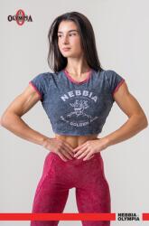 NEBBIA Washed Crop Top GOLDEN AGE 782 - black (M) - NEBBIA