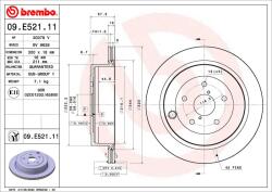 BREMBO Disc frana BREMBO PRIME LINE - UV Coated 09. E521.11 (09.E521.11)