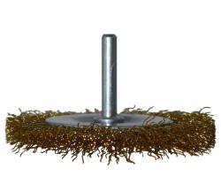 ABRABORO Száras körkefe hullámos sárgaréz dróttal (900590404301)