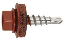  LEMEZCSAVAR 4, 8X19 GUMIS TÖMÍTŐ ALÁTÉTTEL /REDUKÁLT HEGGYEL/fűzőcsavar festett RAL színben (FLF4819RAL)