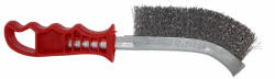 ABRABORO Kézi kefe (piros nyéllel) 140/265 mm acél drót (900541996457)