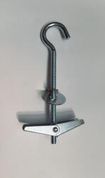  KO SPO 575 KAMPÓ Rugós szétnyíló billenőhorog(+anya+alátét) kampóval M5*75mm (50db/dob) (02182)