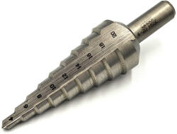CZTOOL Lépcsős fúró 6-9-13-16-19-21-23-26-29-32-35-38 mm furathoz HSS-E Co (kobalt) (02606)
