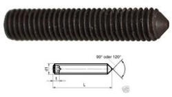  HERNYÓCSAVAR DIN914 45H natúr M M 10x12 mm hernyócsavar kúpos véggel (500db/dob) (62297)