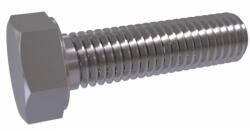  HATLAPFEJŰ INOX DIN933 M4*10 mm tövigmenetes, rozsdamentes A2 (1000 db/dob) (57899)