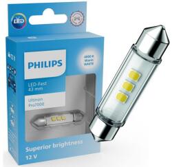 Philips C10W 43mm Ultinon PRO7000 szofita LED 4000K melegfehér 11866WU70X1