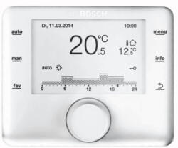 Bosch CR400 Heti programozású digitális szobatermosztát külső hőmérséklet érzékelő nélkül (7738114122)