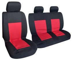  01679 1+2 Furgon üléshuzat - fekete-piros színű