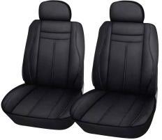  2db-os Műbőr üléshuzat - Légzsákos / fekete-fekete 01280