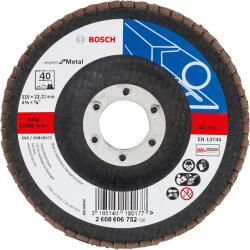 Bosch X551 Zirkon legyezőtárcsa o 115 mm, o 22.23 mm, P40