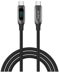 S-Link USB 2.0 Type C Összekötő Fekete 1m LCC-0100 (LCC-0100)