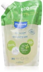 Mustela BIO tisztító gél testre és hajra gyermekeknek születéstől kezdődően utántöltő 400 ml