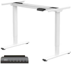 FlexiSpot E1 Pro Elektromos Íróasztal Láb, Fehér, Kétmotoros, 70-120 cm Állítható, 100 kg Teherbírás, Memóriagombokkal (E1W-PRO)