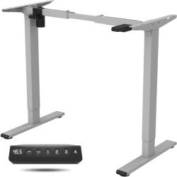 FlexiSpot EF1 Elektromos Íróasztal Láb, Szürke, egymotoros, 70-120 cm Állítható, 70 kg Teherbírás, Memóriagombokkal (EF1S)