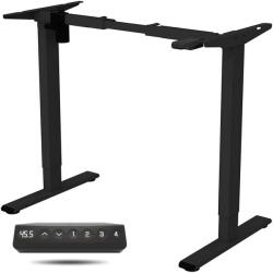 FlexiSpot EF1 Elektromos Íróasztal Láb, Fekete, egymotoros, 70-120 cm Állítható, 70 kg Teherbírás, Memóriagombokkal (EF1B)