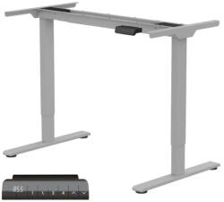 FlexiSpot E1 Pro Elektromos Íróasztal Láb, Szürke, Kétmotoros, 70-120 cm Állítható, 100 kg Teherbírás, Memóriagombokkal (E1S-PRO)