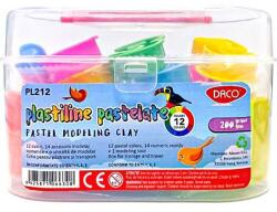 Daco gyurma, 12 pasztellszín, 15 kiegészítő, 200 g