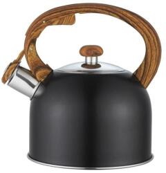 Welora Rozsdamentes vízforraló, Welora, fa nyéllel, levehető fedéllel, űrtartalom 1, 5L, fekete (JM1243336)