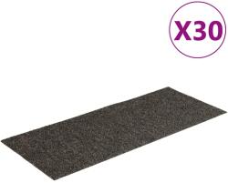 vidaXL 30 db antracitszürke lépcsőszőnyeg öntapadós téglalap alakú 3365711 (3365711)