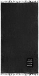 Welora Pamut strandtörölköző Ne aggódj foltokkal 90x170cm, fekete (JM1201778)