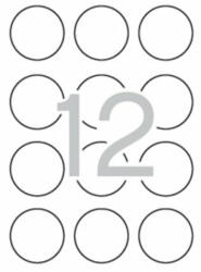 APLI Etikett, 60 mm kör, színes, APLI, neon sárga, 240 etikett/csomag (LCA2866) (02866)