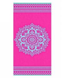 Welora Strandtörölköző, pamut, mandala mintával, 150x75cm, fukszia (JM1224778)