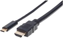 Manhattan USB 3.1 Type C HDMI Átalakító Fekete 2m 151764 (151764)