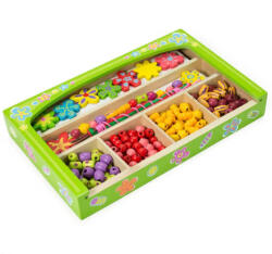 Viga Margele cu flori pentru insirat coliere in cutie din lemn (V52730) Figurina