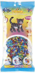 Hama Margele de calcat HAMA MIDI mix 6 culori transparente cu sclipici (Ha205-54)