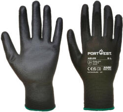  PU tenyérmártott kesztyű (288 pár) PW_AB129K8RXS Fekete - XS méret